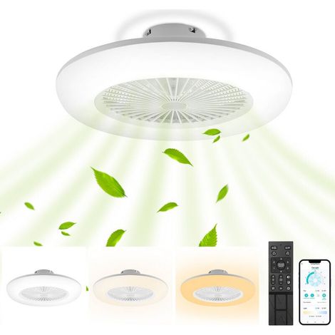 ALOVZE LED-Deckenventilator mit Beleuchtung und Fernbedienung – 80 W dimmbarer Ventilator (1/4)