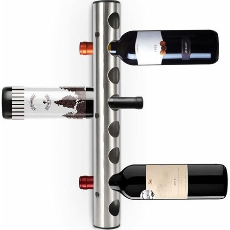 Porte Bouteille Mural, Casier à Vin Support Bouteille Vin pour 8 Bouteilles pour Cuisine Restaurant Maison Bar, 42cm (1/5)