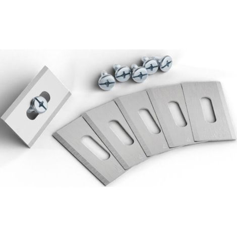 Lames de Gazon pour Double Lame aiguise en Acier Inoxydable 35,8 x 18,5 x 0,65 mm (Argent 30 pièces) (1/5)