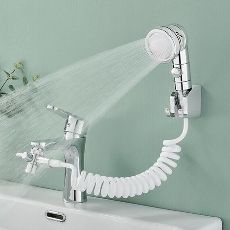 Kit de douche à main pour lavabo, robinet de salle de bain à main avec 3 modes de pulvérisation pour le lavage des cheveux, la salle de bain, la buanderie, la buanderie (1/5)