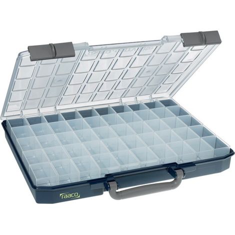 raaco CarryLite 55 5x10-50 Valigetta per minuteria (L x A x P) 413 x 57 x 330 mm Scomparti: 50 Contenuto 1 pz. (1/4)