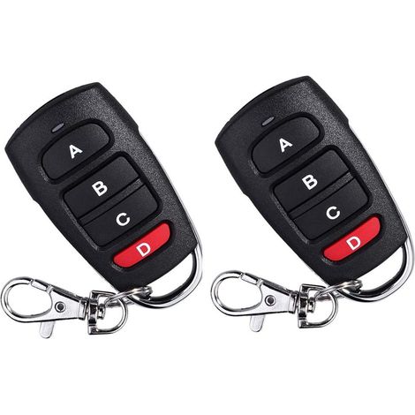 Lot de 2 télécommandes de rechange universelles pour portail électrique de garage 433 MHz (1/5)