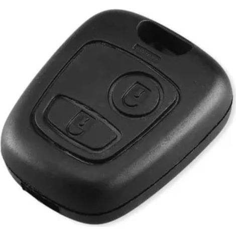 Coque de Clé Compatible avec 206, 106, 306, 307, 2 Boutons sans Lame, Noir (1/2)