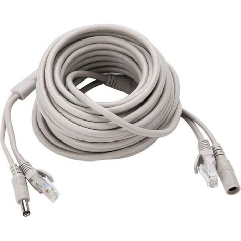 Cavo di sorveglianza RJ45 - 15 metri - adatto per telecamere IP e sistemi di videoregistrazione di rete - 10 Mbps - 100 Mbps (1/4)