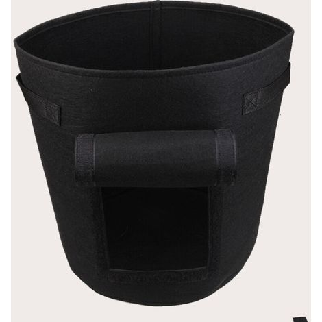 5 x 7 gallon planting bags planting bags. breathable and durable pots. garden planting bags with window and handles for potatoes carrots tomatoes (black) (1/5)
