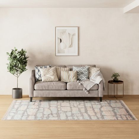 Tapis en jute Tapis Alistair  - 290x190cm, Rectangular - 100% Jute - Tissé main - Bleu