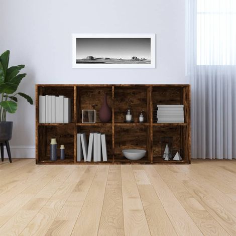 Buffet/Bibliothèque,Vintage Armoire de Rangement pour salon/séjour Chêne fumé 66x30x130 cm Bois d'ingénierie -TZ53346 (1/5)