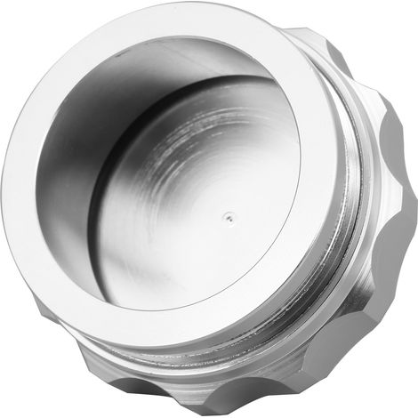 Tankdeckel mit Einfüllstutzen, universell, Aluminium, 4,8 cm Innendurchmesser, Kfz-Set, silber (1/5)