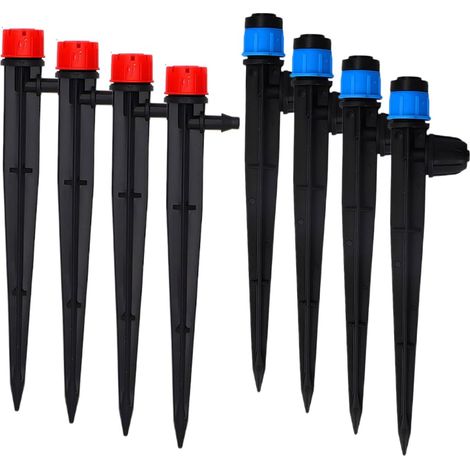 8pcs 360 Degree Adjustable Water Flow Irrigation Emitter Irrigation Dripper Automatic Watering Suitable for Irrigation Tubing Hose 0-15.8GPH (For 1/4 Inch Pipes) (1/5)