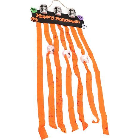 Décoration de porte d'Halloween : citrouille, fantôme et crâne effrayants, en tissu non tissé, couleur aléatoire. (1/5)