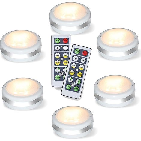 Rondelles lumineuses avec télécommande, rondelles lumineuses LED sans fil fonctionnant sur piles, rondelles lumineuses LED avec télécommande (1/5)