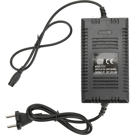 Chargeur de batterie lithium portable 24V pour vélo électrique, prise EU 90V-240V (1/5)