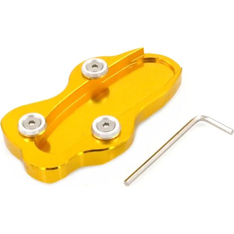 (Or) Compatible avec la béquille latérale de moto KAWASAKI Vulcan VN 900 VN900 CLASSIC 06-15 : extension de béquille, plaque de support et support pour une béquille plus grande. (1/4)