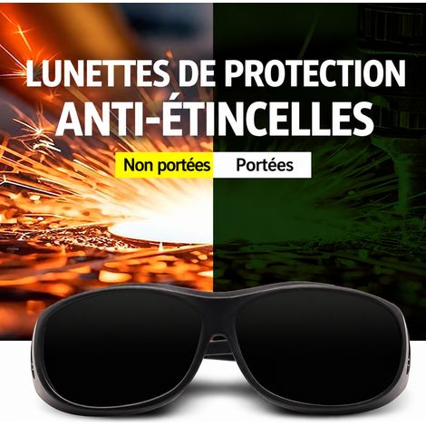 Lunettes de protection pour soudure gris teinte 3 avec étui zippé 3 18 × 13 × 8 cm 90 g – Livraison gratuite (1/5)