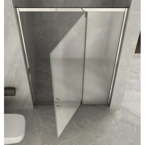 Box Doccia Nicchia Vetro Opaco 6 mm Anta Fissa Battente 90 100 110 120 130 140 - Misura Box Nicchia 90 (1/3)