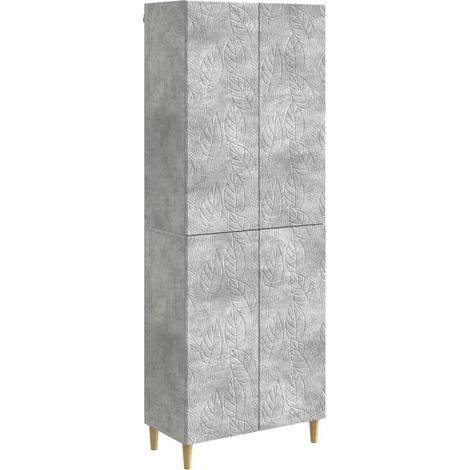 Juego de armarios 2 pcs Gris Hormigón Madera de ingeniería vidaXL (1/5)