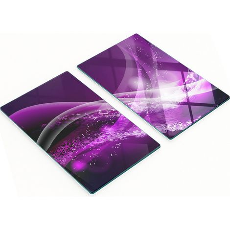 Tableros decorativos multifuncionales de vidrio con dise帽o abstracto de ondas, 2x30x52 cm.