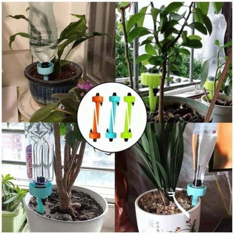 Drip Irrigation Kit, 6Pcs Automatic Plant Waterers, Adjustable Drip Bottle for Garden Plants Plant Waterer for Indoor and Outdoor Garden (1/4)