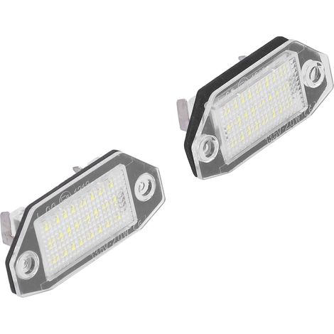 Feu de plaque d'immatriculation LED blanc 12-24V en plastique installation rapide compatible Ford Focus C-MAX 2003-2018 (1/5)