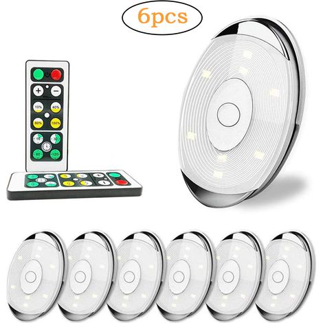 Lampe d'armoire LED sans fil à piles avec télécommande, éclairage LED Puck (1/5)
