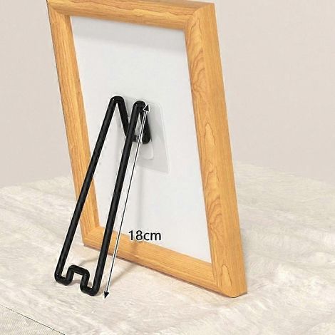 Lot de 2 supports métalliques pour cadres photo, chevalets, supports adhésifs pour présentoirs. (1/5)