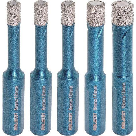 Fliesenbohrer Diamant Lochsäge Porzellan Granit 5 Stücke 6 6 6 8 10mm (1/5)