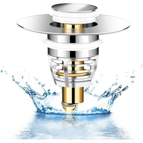 (6×6×5 cm) Geruchshemmend – Universeller Pop-up-Ablauf – Mit 2 Silikondichtungen – Beschleunigt den Wasserablauf ohne Verstopfung, Für Badewanne, Küche, Spüle (1/4)