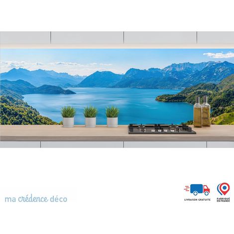 Crédence : Lac de montagne - Couleur noir - Alu composite - 60 - 120 (1/3)