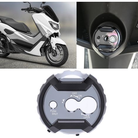 Cache-serrure/cache-clé pour interrupteur électrique compatible avec les YAMAHA NMAX 125 150 155 titane 2015-2019. (1/5)