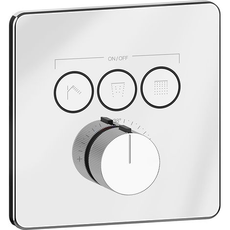 Gessi Hi-Fi Fertigmontageset Thermostat mit Tasten-Bedienung