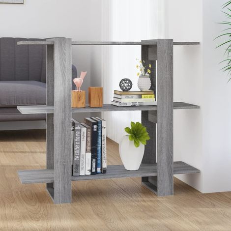 vidaXL Libreria/Divisorio Grigio Sonoma 100x30x87 cm (1/5)