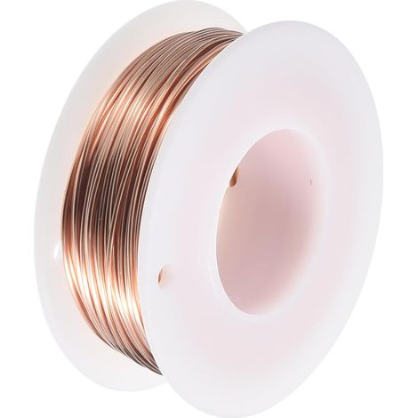 Fil De Cuivre Souple (20 Gauge, 65.6 FT), Fil De Cuivre Nu 99.9% naturel 0.8mm Fil Solide Pour DIY Artisanat Jardinage Décoration (20Meter) (1/5)