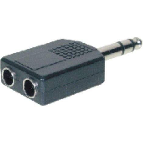 TRU COMPONENTS Klinken-Adapter Klinkenstecker 6.35 mm - Klinkenbuchse 6.35 mm Stereo Polzahl:3 1 St