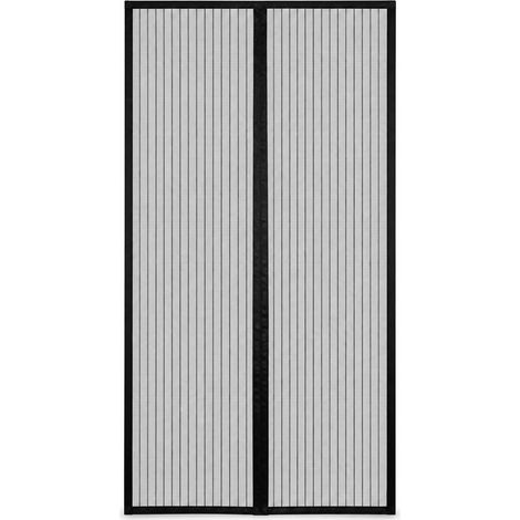 Magnetic Fly Screen Door Curtain without Drilling Black 110x210 cm (1/5)
