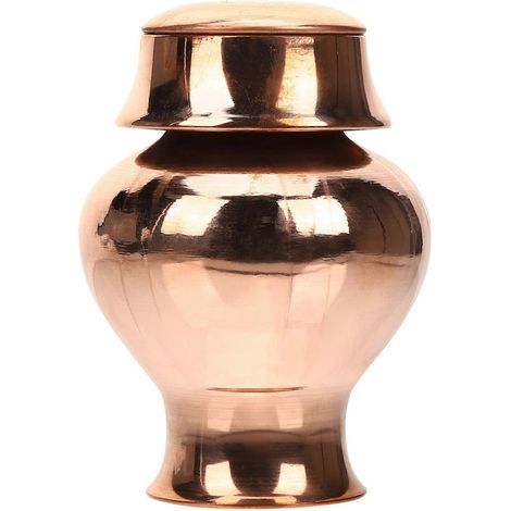 Bouteille d'offrande, petite bouteille de rangement, bouteille décorative, bouteille d'offrande en laiton-11.5X8CM-Golden (1/4)