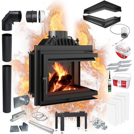 Rechter Kamineinsatz SIMPLE 8kW + Zubehör (1/5)