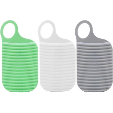 Lot de 3 mini planches à laver en plastique antidérapantes, double face. (1/5)