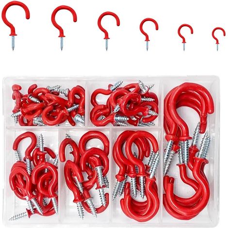 70 crochets à vis - plastique - pour suspension et rangement (1/5)