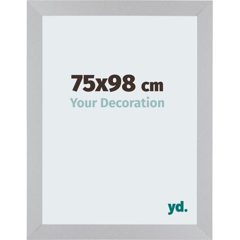 yd. - Cadre photo 75x98 - Argent Mat - MDF - Mura
