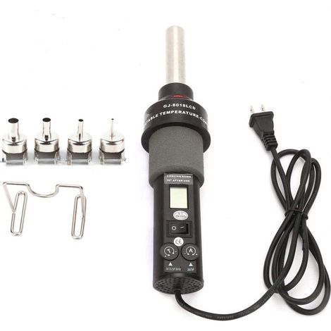 Pistolet à air chaud électronique 450W LCD réglable pour soudure et dessoudrage station SMD BGA, prise US 110V (1/5)