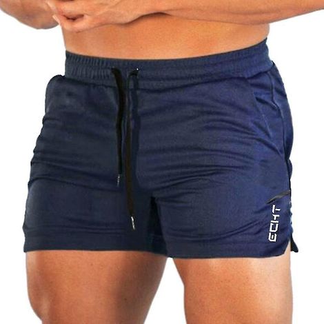 Short de sport homme, pantalon de fitness, jogging, survêtement, taille M, bleu marine (1/3)