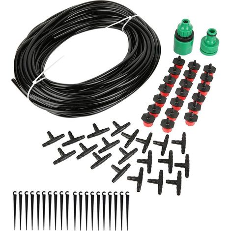 System d'drip irrigation of 20 m with timer automatic and kit of hose watering for plants (1/5)