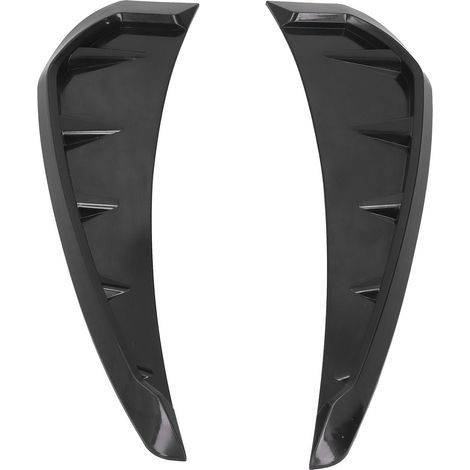 Lot de 2 enjoliveurs de protection d'aération latéraux pour voiture, en caoutchouc noir, universels et décoratifs (gauche et droite). (1/5)