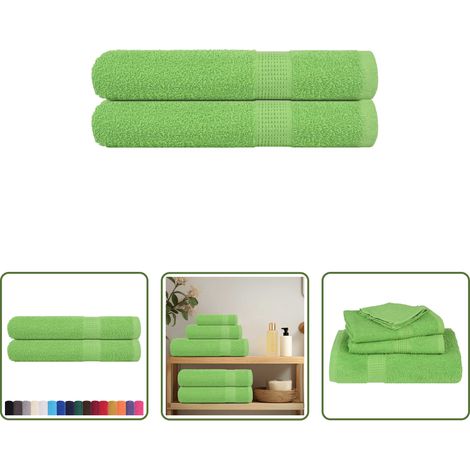 Saunatücher - Saunatücher FROGN 2 Stk. Apfelgrün 80x200 cm 360 g/m²