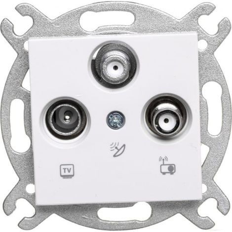 Prise TV Karre 2xsat, couleur blanche / 90963653