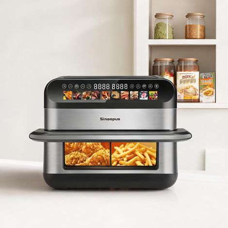 Airfryer double chambre 10 L en ABS et PC 10 programmes en aBS pc (1/5)