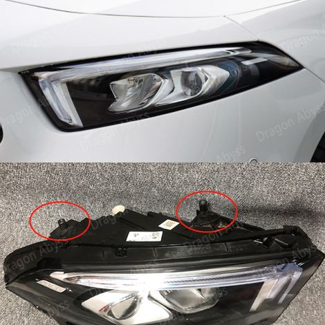 Headlight repair parts for Mercedes-Benz W177 2019-2021, models A1778201801 and A1778201701. (1/4)