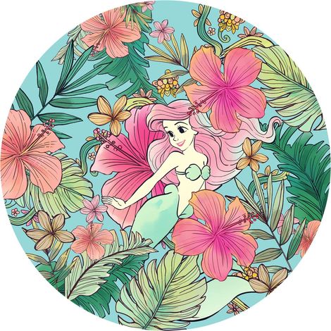 Komar Ariel Ocean Flowers 125 x 125 cm, Stickers pour les murs DD1-001