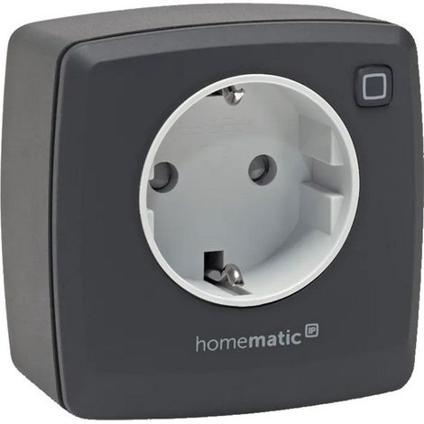 HOMEMATIC IP SMART HOME 161621A0 PRISE AVEC VARIATEUR DE COUPURE DE PHASE - ANTHRACITE, PRISE INTERMÉDIAIRE NUMÉRIQUE ATTÉNUE LE