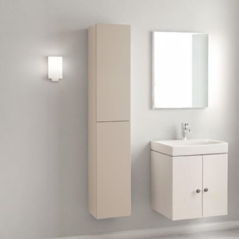 Colonna bagno sospesa 160 h cm reversibile GIGLIO finitura Tortora Opaco (1/4)